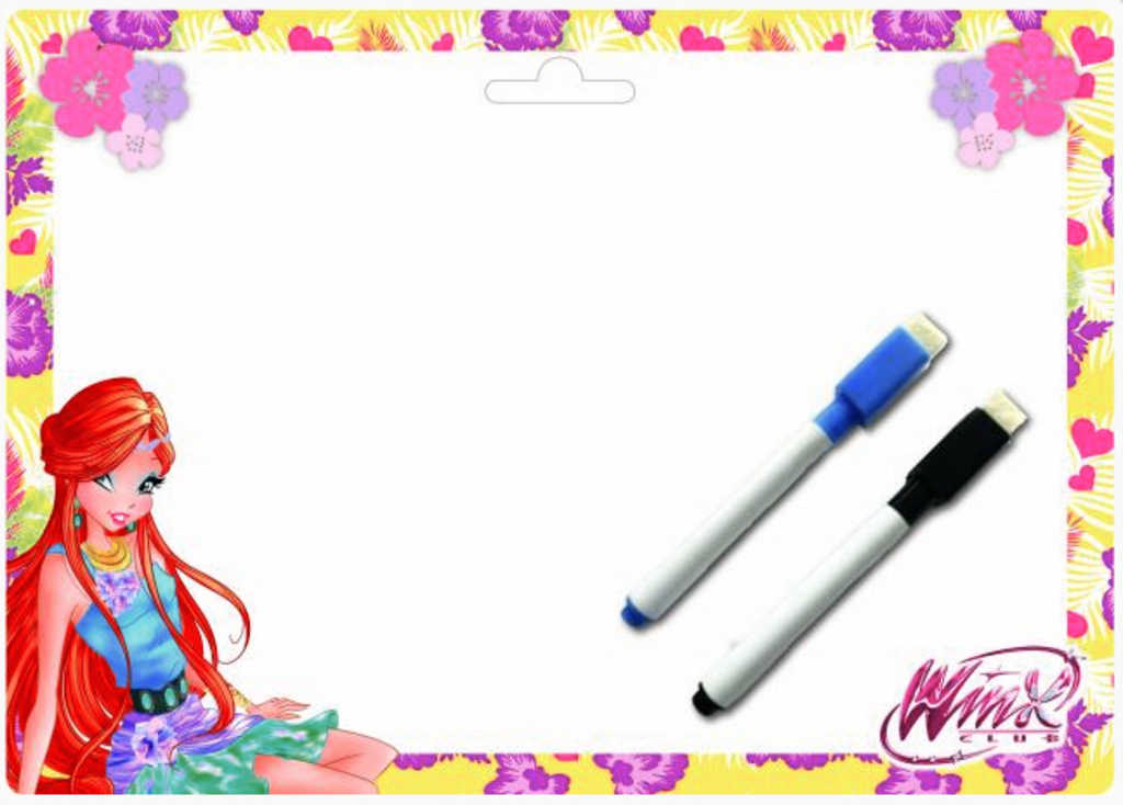 AKIM Tabulka oboustranná stíratelná WinX Club A4 set se 2 popisovači karton