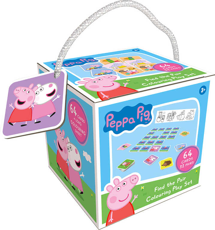 JIRI MODELS Pexeso na cesty Peppa Pig + omalovánky v krabičce