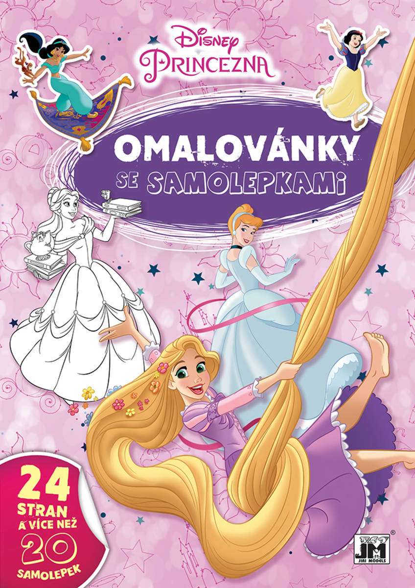 JIRI MODELS Omalovánky A4 se samolepkami Disney Princezny