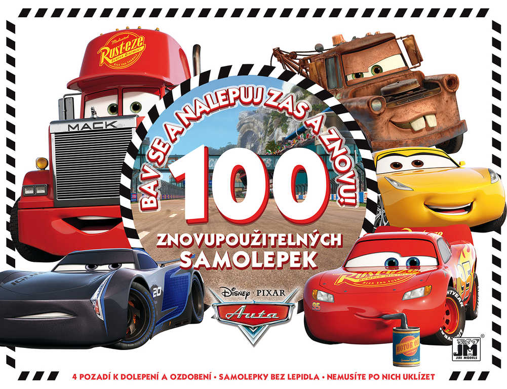 JIRI MODELS Album samolepky Auta (Cars) Bav se a nalepuj zas a znovu!