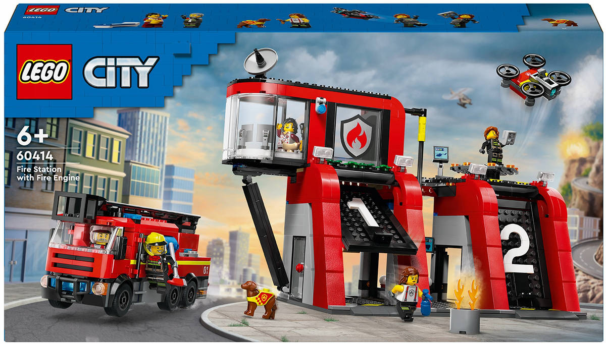 LEGO CITY Hasičská stanice s hasičským vozem 60414 STAVEBNICE