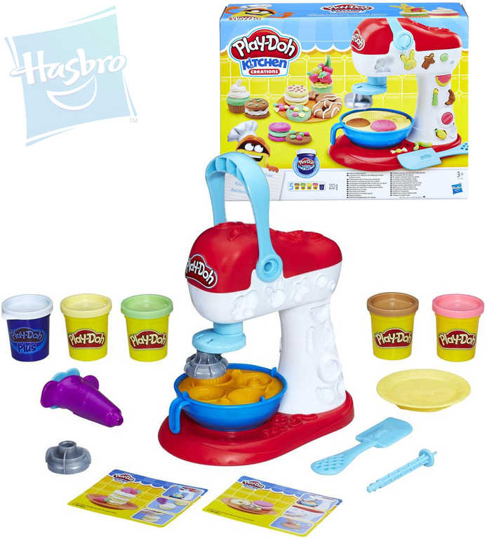 HASBRO PLAY-DOH Mixér rotační malý pekař set modelína 5 kelímků s doplňky