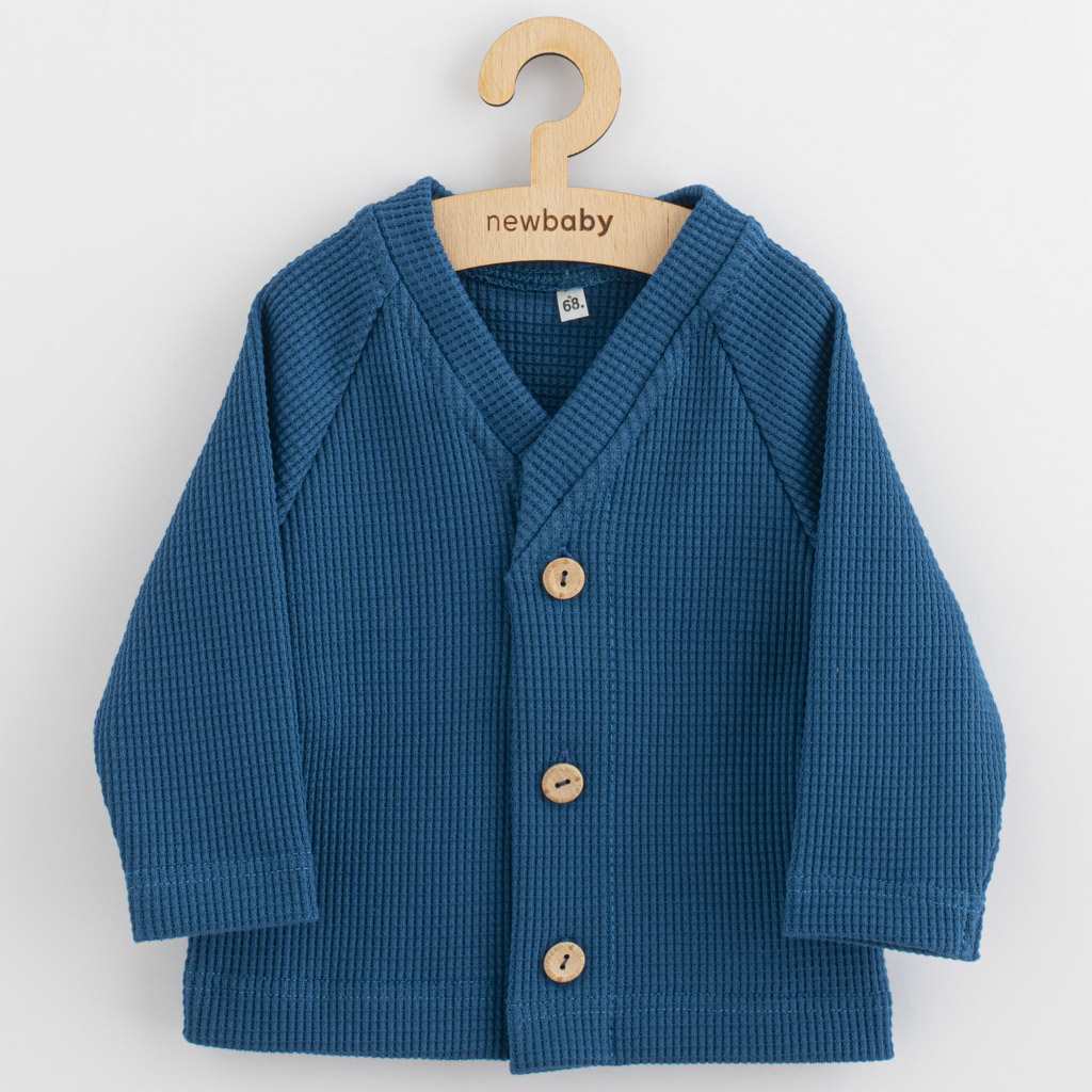 Kojenecký kabátek na knoflíky New Baby Luxury clothing Oliver modrý