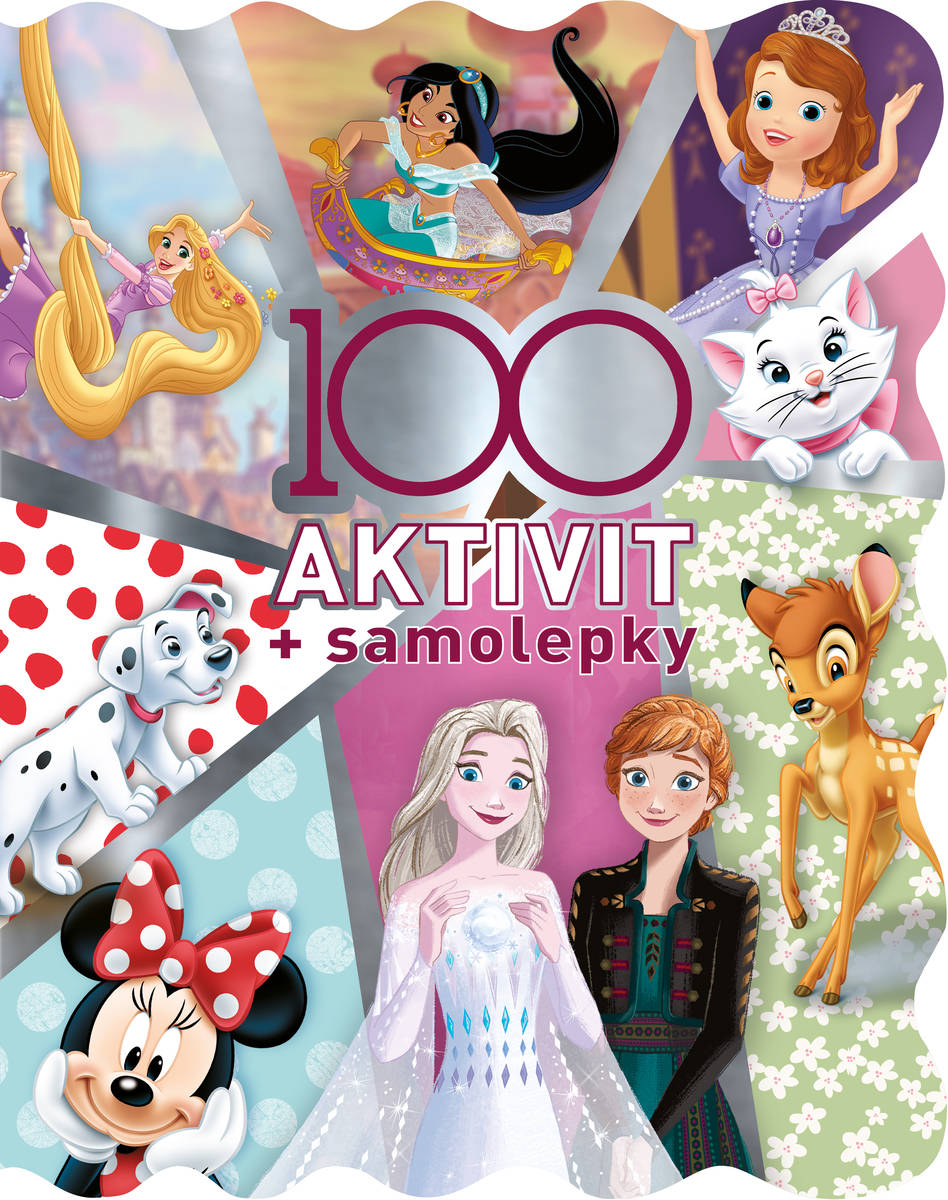 JIRI MODELS 100 aktivit Disney holky kreativní sešit s omalovánkami a samolepkami