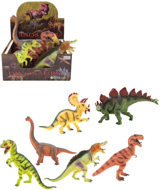 Zvířata dinosauři 25-32cm plastové figurky zvířátka 6 druhů