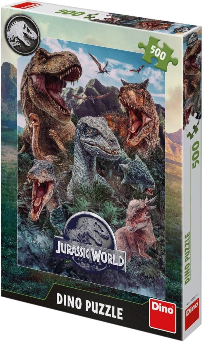 DINO Puzzle Jurský svět (Jurassic World) 33x47cm skládačka 500 dílků