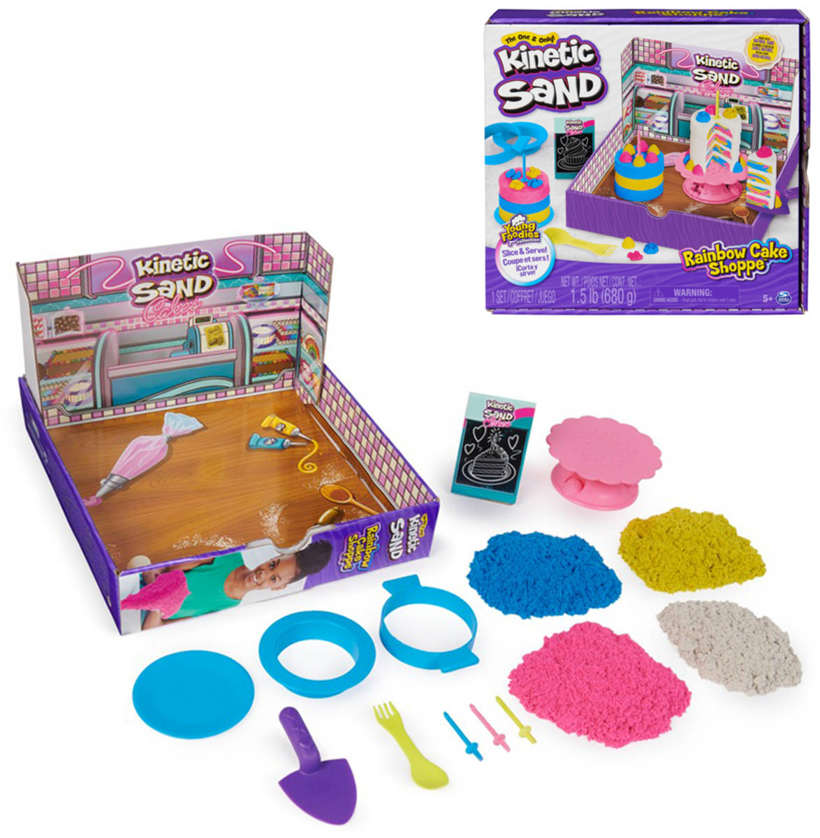 SPIN MASTER Kinetic Sand cukrárna kraetivní set tekutý písek s nástroji