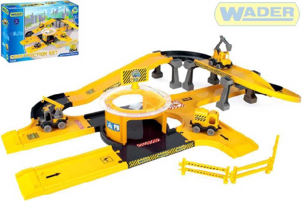 WADER Kid cars baby 3D stavba set dráha 3,7m se 3 autíčky