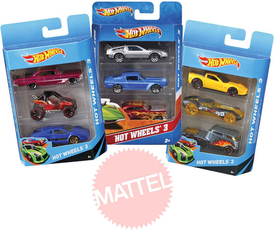 MATTEL HOT WHEELS HW Angličák 3 ks na kartě