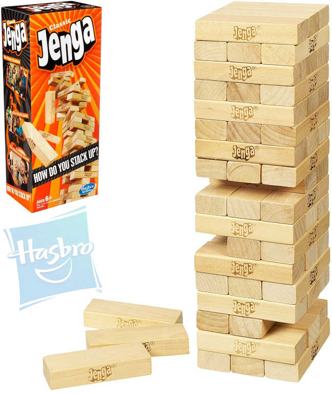 HASBRO HRA Jenga set 54 dílků v krabičce Dřevo *SPOLEČENSKÉ HRY*