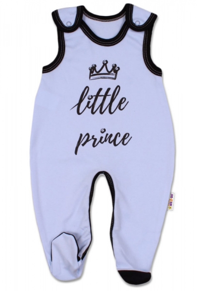 Baby Nellys Kojenecké bavlněné dupačky, Little Prince - modré Velikost koj. oblečení: 56 (1-2m)