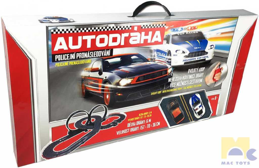 MAC TOYS Autodráha Policejní honička set 6m na trafo 230V