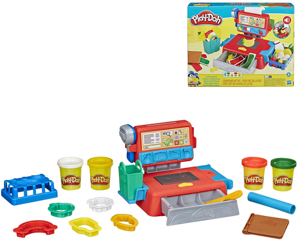 HASBRO PLAY-DOH Pokladna kreativní set modelína na baterie s nástroji Zvuk