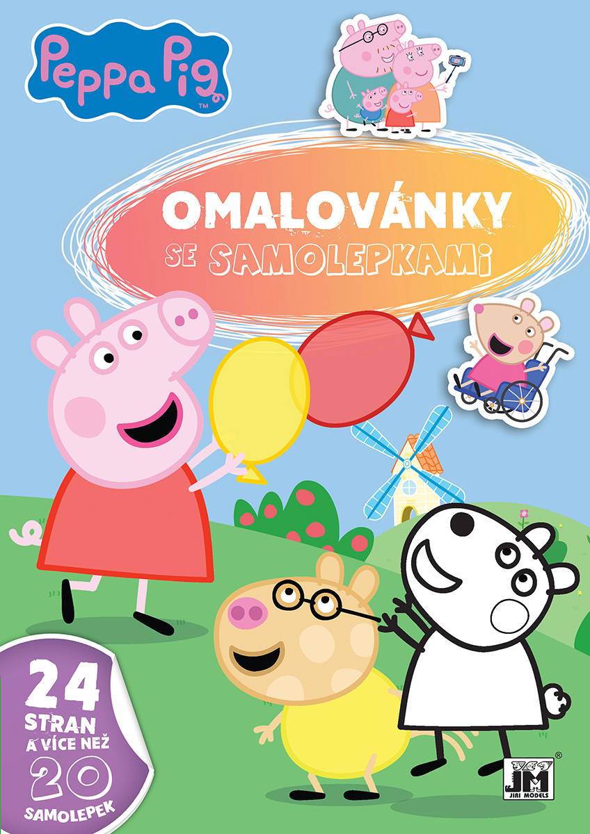 JIRI MODELS Omalovánky A4 se samolepkami prasátko Peppa Pig