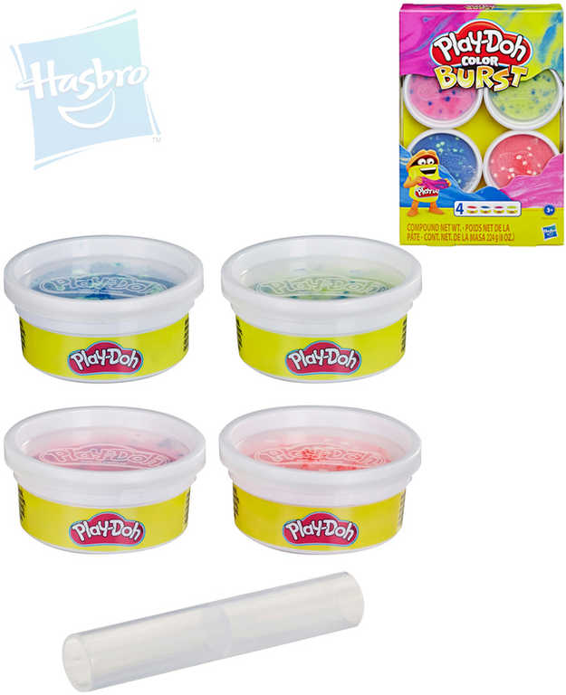 HASBRO PLAY-DOH Modelína barevné balení set 4 kelímky různé druhy