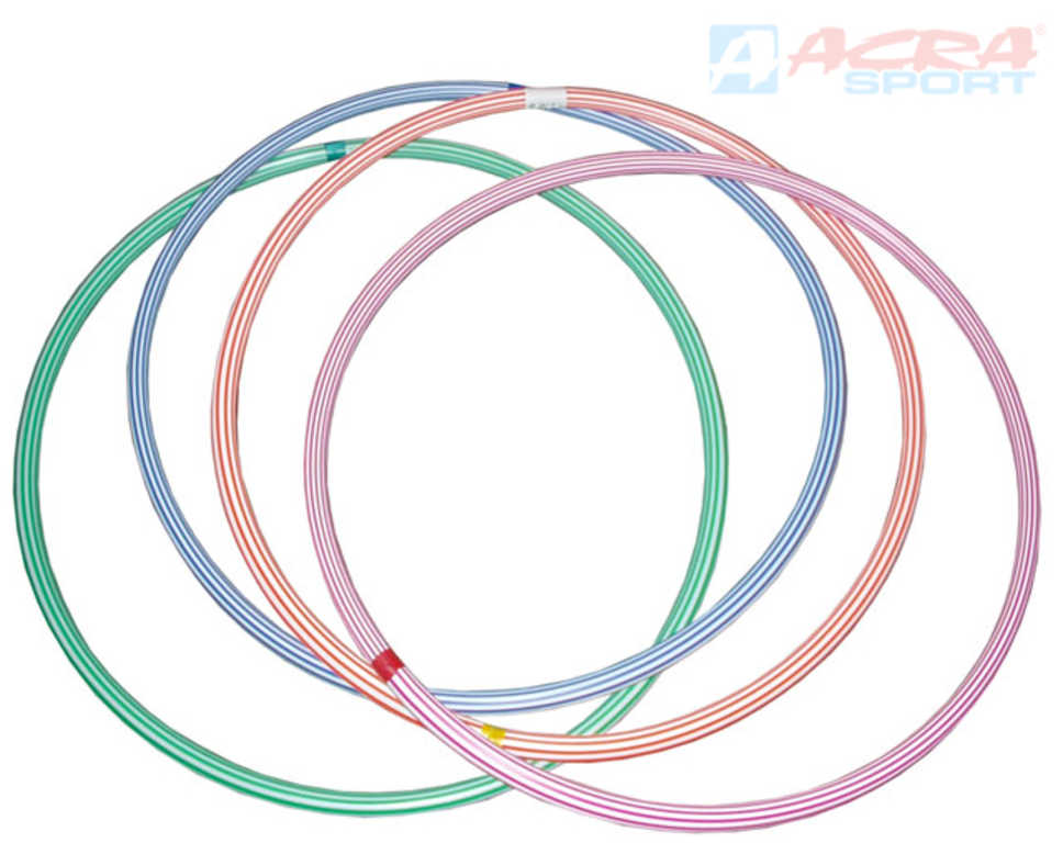 ACRA Obruč gymnastická hula hoop 50cm dětský fitness kruh 4 barvy