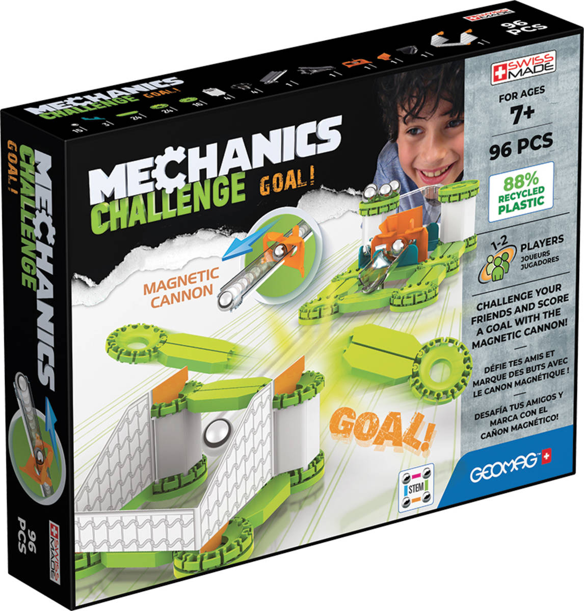 GEOMAG MECHANICS Challenge Goal! 96 dílků magnetická STAVEBNICE