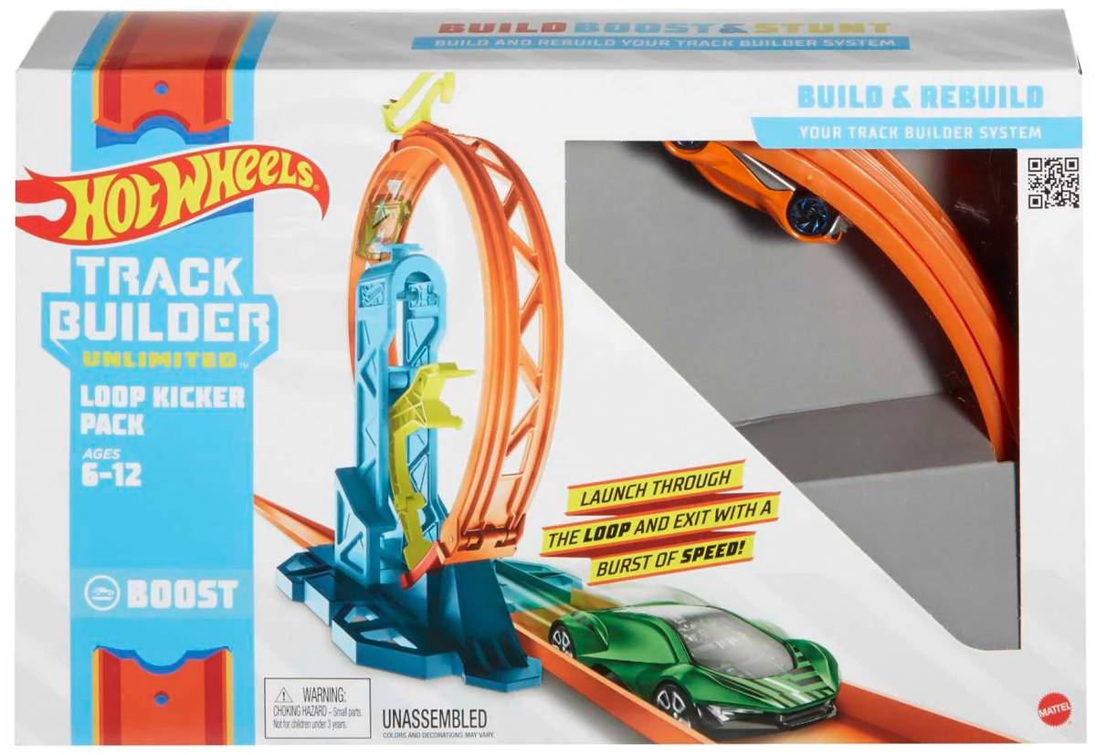 MATTEL HOT WHEELS Track Builder set s autíčkem pro stavitele Smyčka