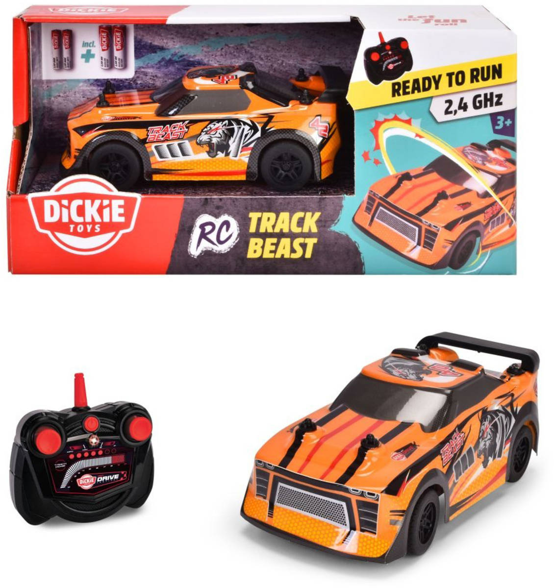 DICKIE RC Auto Track Beast na vysílačku 2,4GHz 2 kanály na baterie