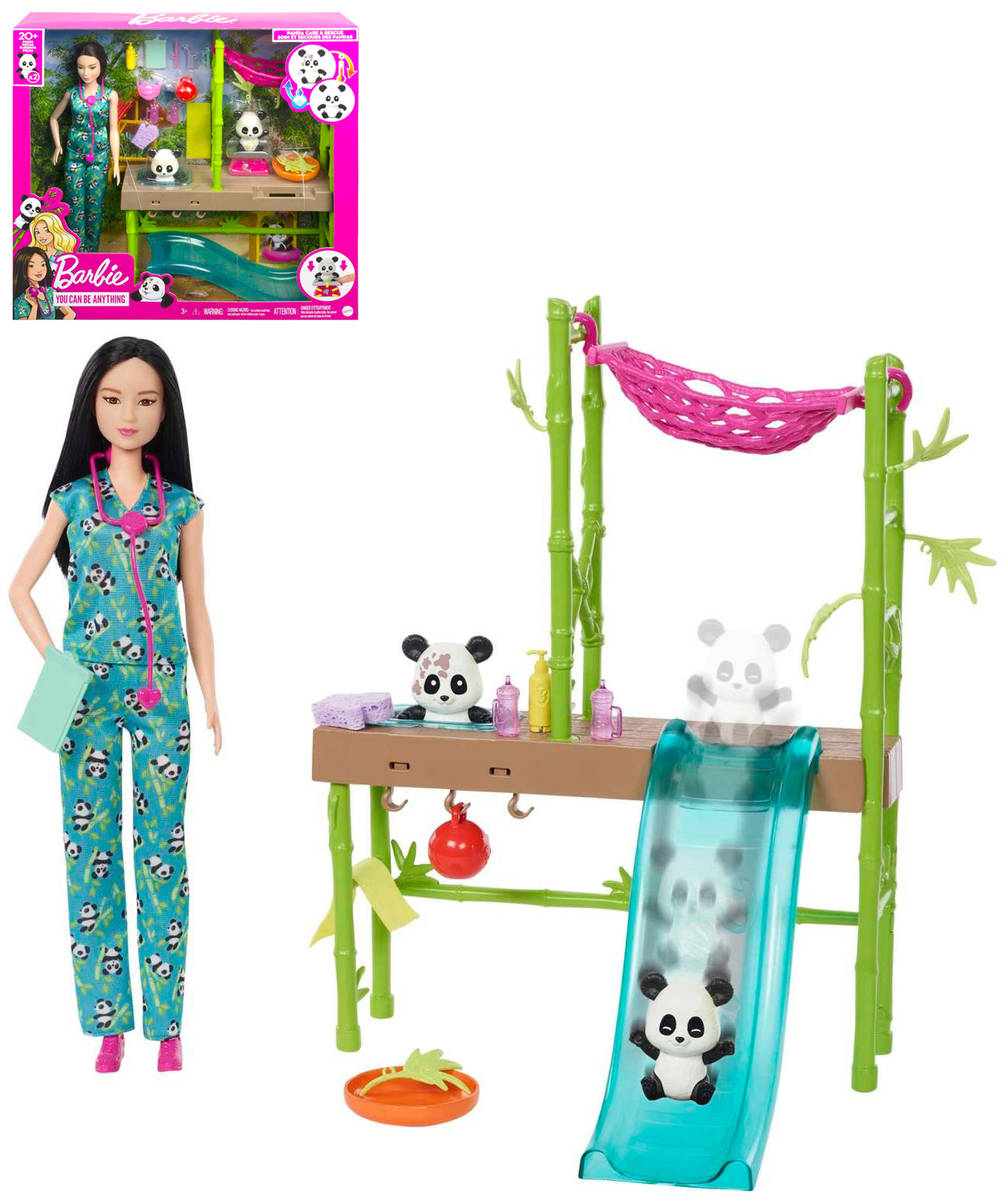 MATTEL BRB Záchrana pandy herní set panenka Barbie s doplňky