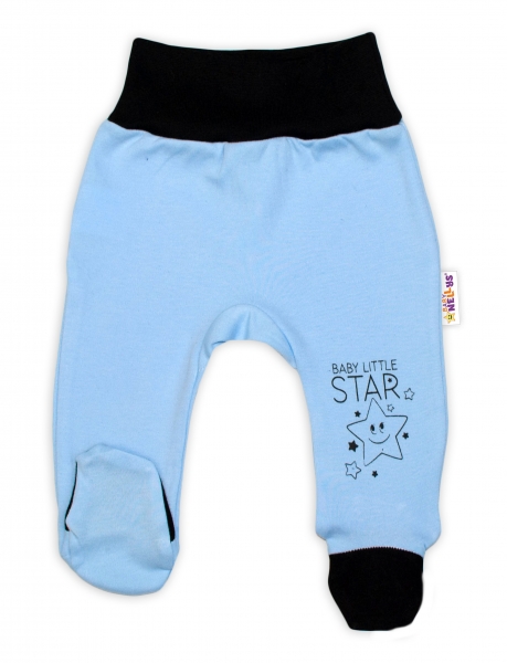 Baby Nellys Kojenecké polodupačky, modré - Baby Little Star Velikost koj. oblečení: 80 (9-12m)