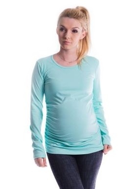 Be MaaMaa Těhotenské triko ELLIS - máta Velikosti těh. moda: L/XL