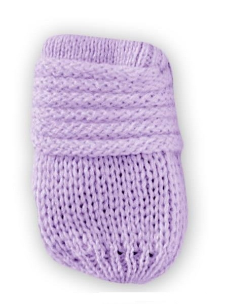 Kojenecké rukavičky pletené, zimní - lila, Baby Nellys Velikost koj. oblečení: 56-68 (0-6 m)