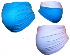 Be MaaMaa Těhotenský pás DUO - modrá s bílou Velikosti těh. moda: S/M