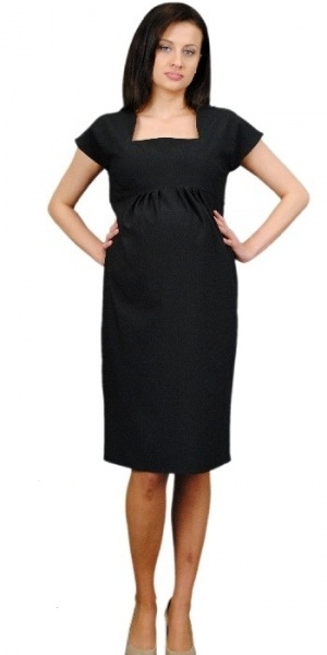 Be MaaMaa Těhotenské šaty ELA - černá Velikosti těh. moda: M (38)