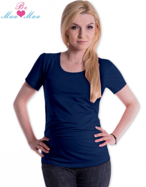 Be MaaMaa Triko JOLY bavlna nejen pro těhotné - navy jeans Velikosti těh. moda: L/XL