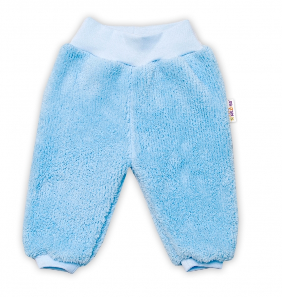 Baby Nellys Kojenecké chlupáčkové tepláčky Cute Bunny - modré Velikost koj. oblečení: 62 (2-3m)