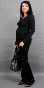 Be MaaMaa Těhotenské triko ELLIS - černá - vel. S Velikosti těh. moda: S/M