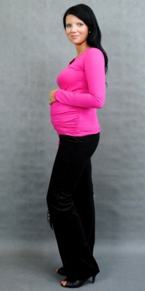 Be MaaMaa Těhotenské triko ELLIS - růžová Velikosti těh. moda: S/M