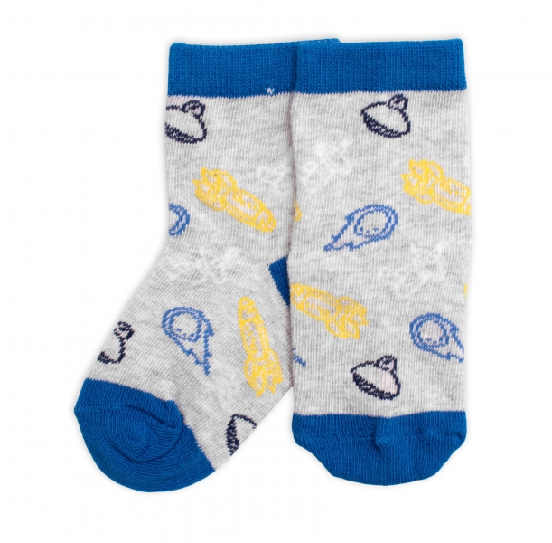 Dětské bavlněné ponožky Vesmír - šedé Velikost koj. oblečení: 23-26
