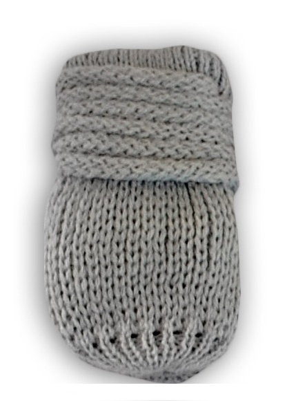 Kojenecké rukavičky pletené, zimní - sv. šedé, Baby Nellys Velikost koj. oblečení: 56-68 (0-6 m)