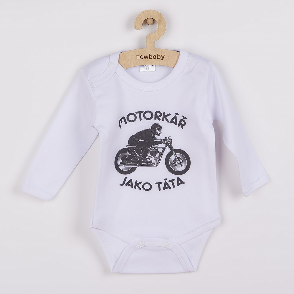 Body s potiskem New Baby Motorkář jako táta