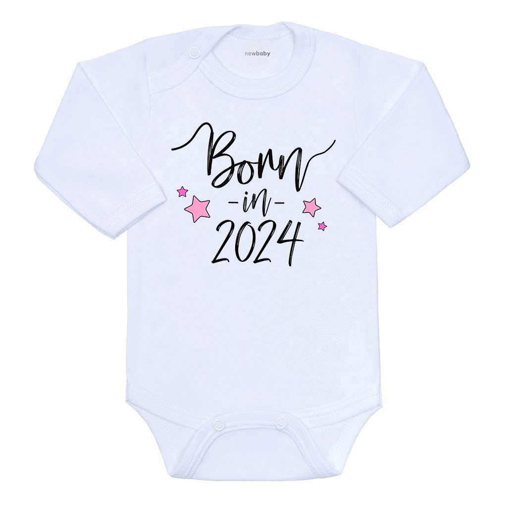 Body s potiskem New Baby Born in 2024 růžové