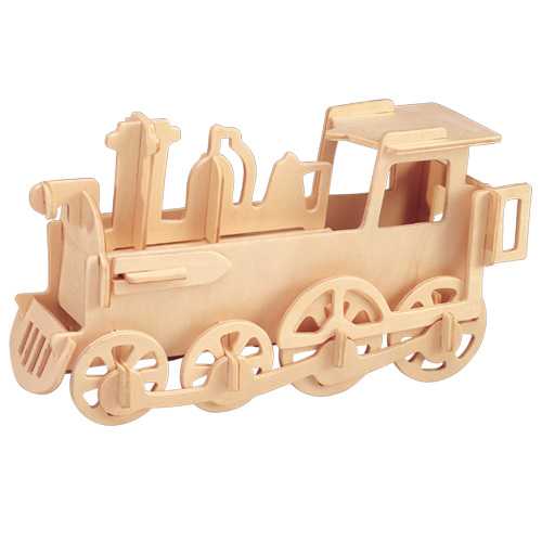 Woodcraft Dřevěné 3D puzzle malá lokomotiva