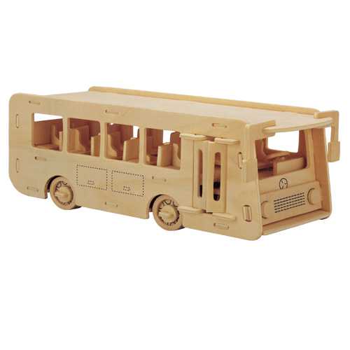 Woodcraft Dřevěné 3D puzzle autobus