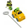 Želvy Ninja Rad Rip Racers autíčko s figurkou s lankem na natažení 4 druhy