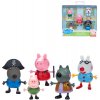 Figurky prasátko Peppa Pig set 5 postaviček maškarní šaty plast