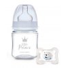 Antikoliková lahvička 120ml + dudlík set Canpol Babies, Mini Boy - Little Prince