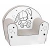 Dětské křesílko LUX Cute Bunny Baby Nellys, šedé, bílé