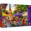 TREFL PUZZLE PREMIUM Čas na čaj Květinový trh Paříž 69x48cm 1000 dílků