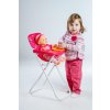 Židlička pro panenky vysoká kov/plast 33x26x60cm v sáčku