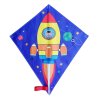 Drak létající nylon 70x60cm kosmická raketa v sáčku 10x72cm
