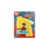Bublifuk pistole žlutá plast 13cm + 1 náplň na baterie na kartě