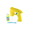Bublifuk pistole žlutá plast 13cm + 1 náplň na baterie na kartě