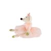 Myš/Myška baletka sedící látka 20cm růžová v sáčku 0+