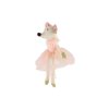 Myš/Myška baletka sedící látka 20cm růžová v sáčku 0+